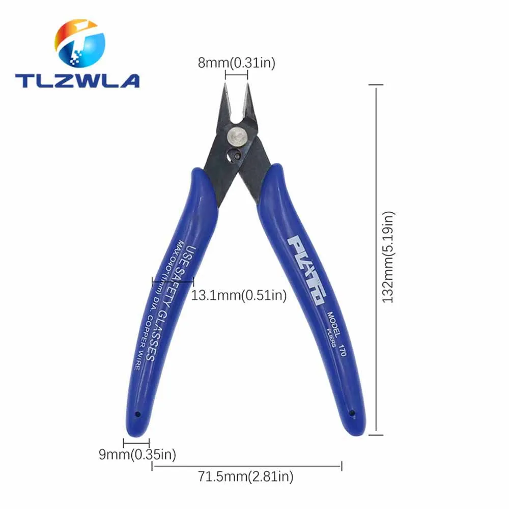 EUA Estados Unidos Plato, 1PC PLATO-170 Alicadores Diagonais Eletrônicos DIY, Wishful Clamp, Pinças De Corte Lateral, Cortador De Fio, Fit para DIY