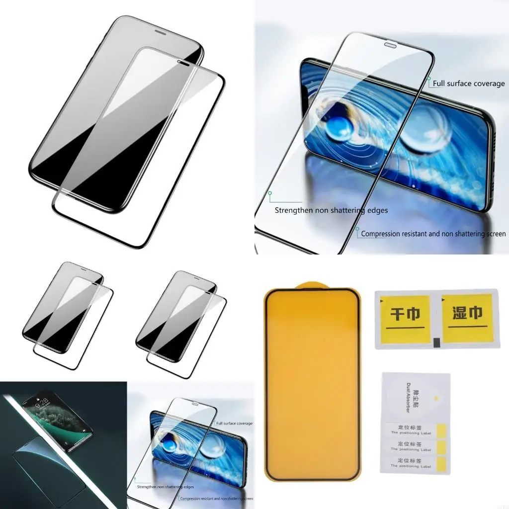 Screen Protector Explosionproof Film Tempered Glass Film for 15 Plus Pro ProMax Full Coverage Anti-scratch Protect Film