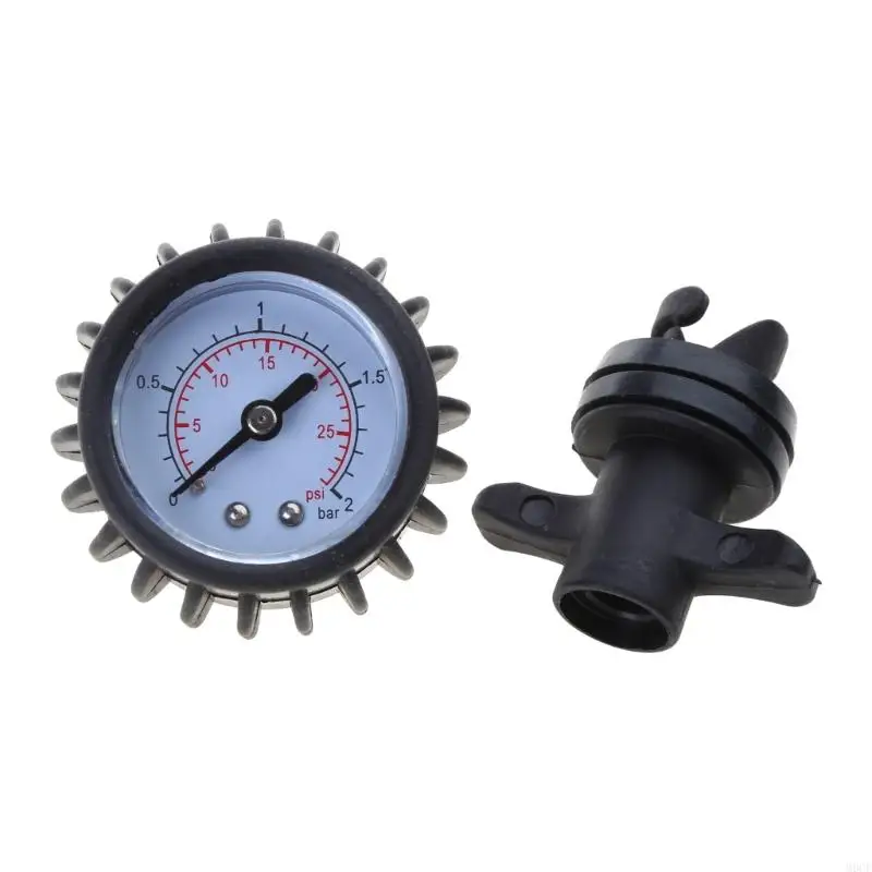 M6CF Boat Rubber Dinghy Pressure Gauge Kayak Air Pressure Detector Gauge Thermometer