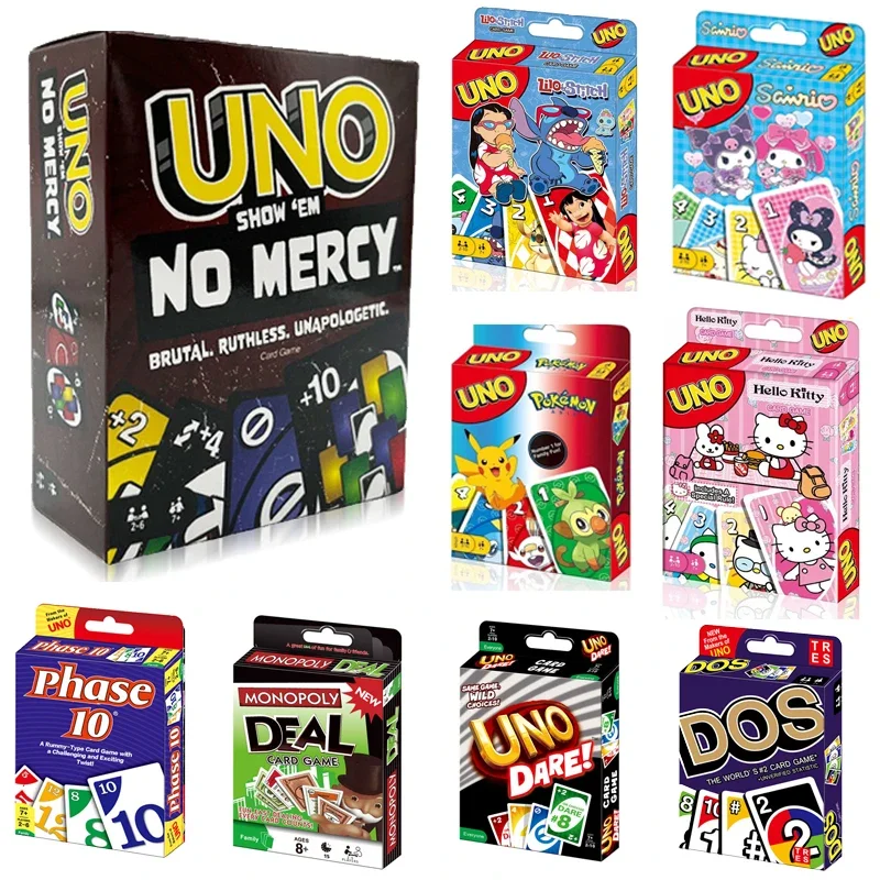 ONE FLIP! Board Games UNO Card Game uno No mercy Super Mario Christmas Card Table Game Playing for Adults Kid Birthday Gift Toy