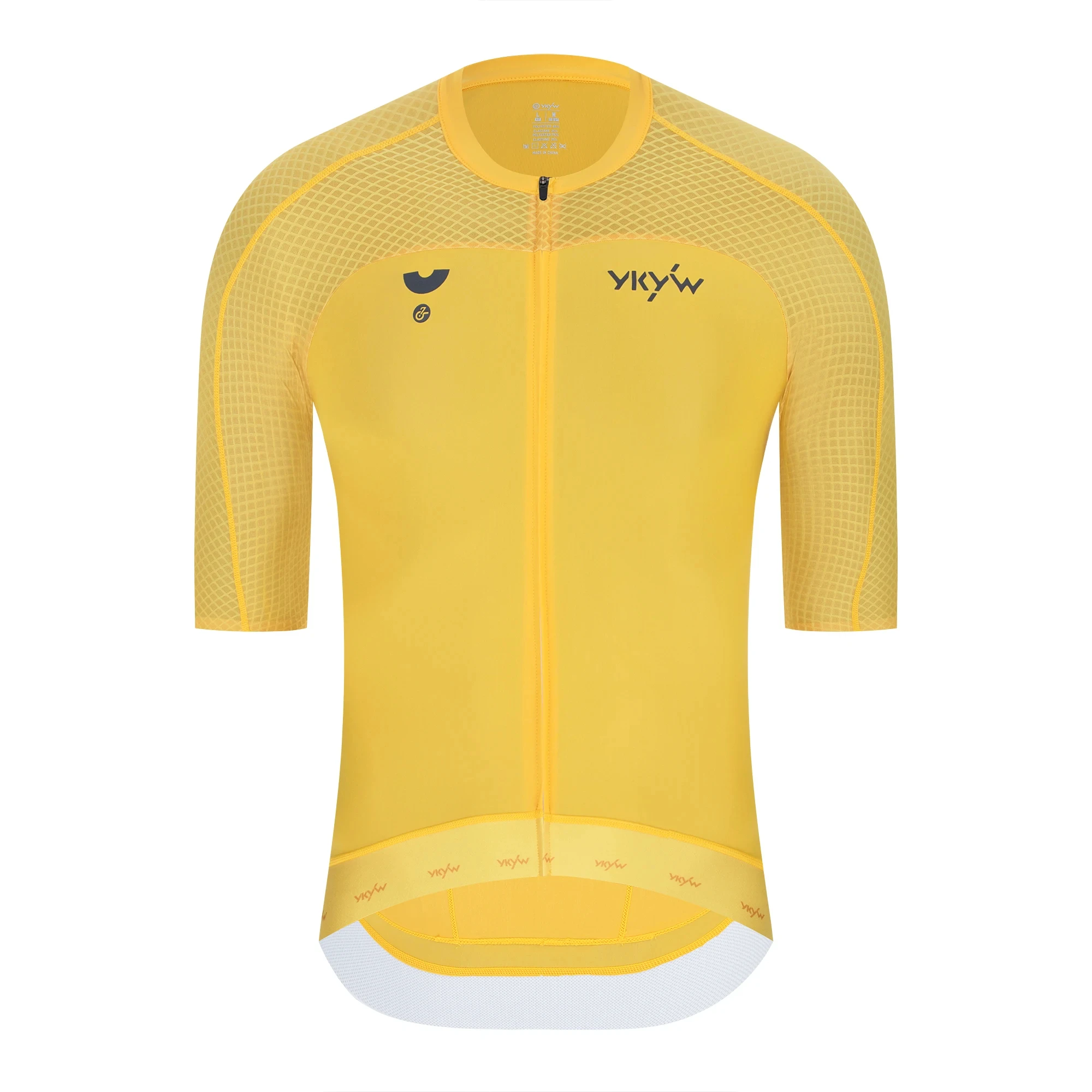 YKYWBIKE Herren Sommer-Radtrikot 3D-Schnitt Raglan-Ärmel Schnelltrocknend Atmungsaktiv Leichtes Rennrad-Trikot Hautfreundliches Oberteil – Detail 22