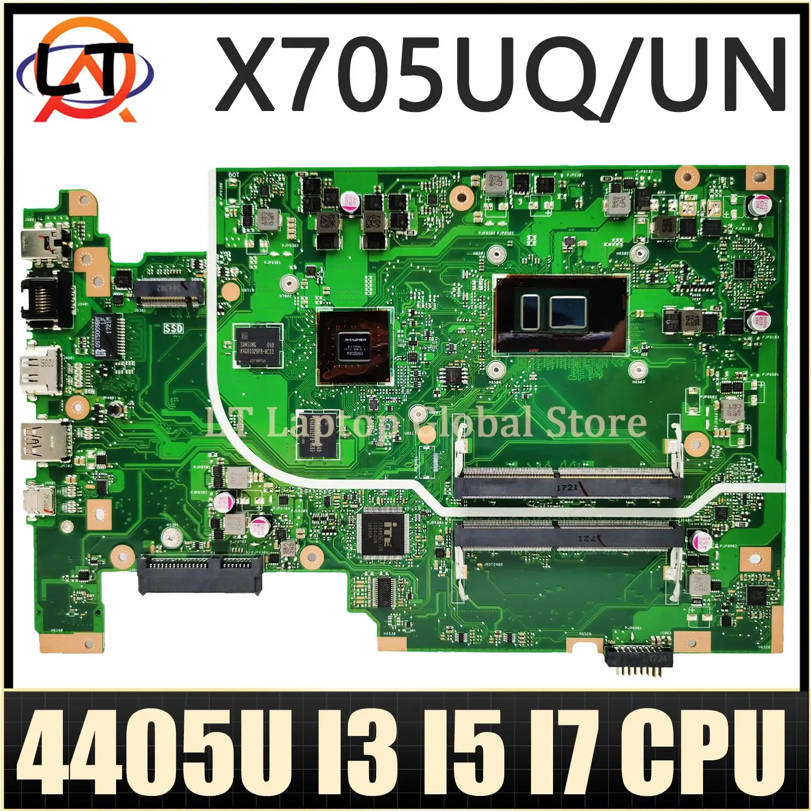 

LT Laptop X705UQ Motherboard X705UNR X705UN X705UV X705UB X705UN X705UBP X705UVP X705UF Mainboard 4405U I3 I5 I7 6th/7th/8th