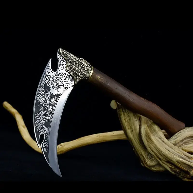 高品質の手鍛造防錆・高硬度鎌は、アウトドア、戦術、庭の草刈りに便利な手動EDCツールです。