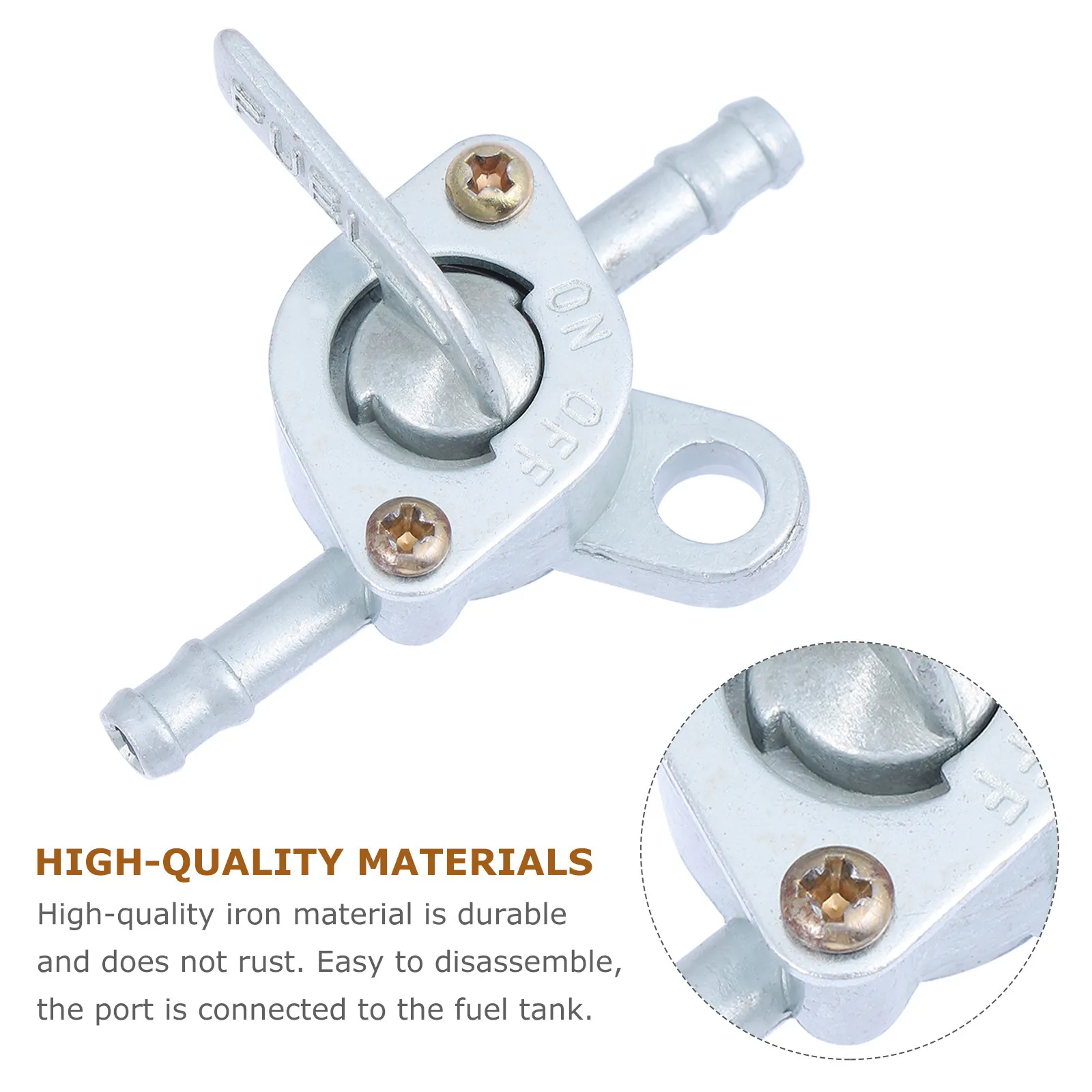 2Pcs Fuel Shutoff Valve Iron Petcock Motorcycle Tap Generator Gas Tank Tank Shut Off Valve No Leak Petcock Motorcycle Tap