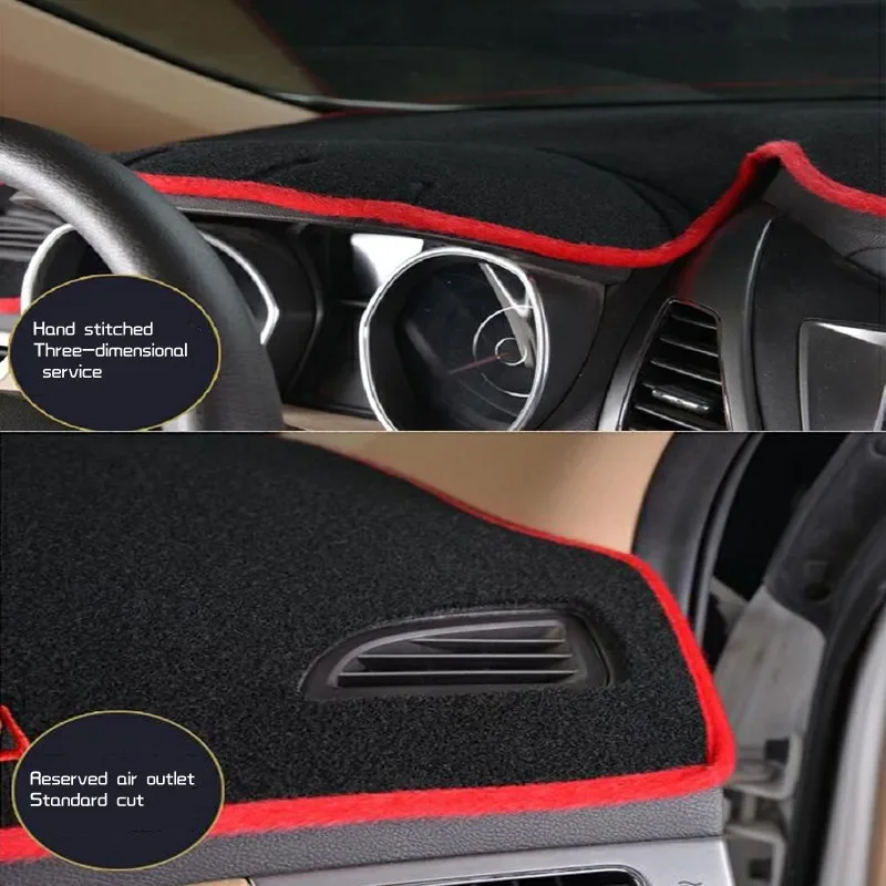 For Mitsubishi Lancer 2008-2016 Car Dashboard Mat Pad Instrument Platform Desk Cover Carpets Slip Sunshade Dashmat Accessories