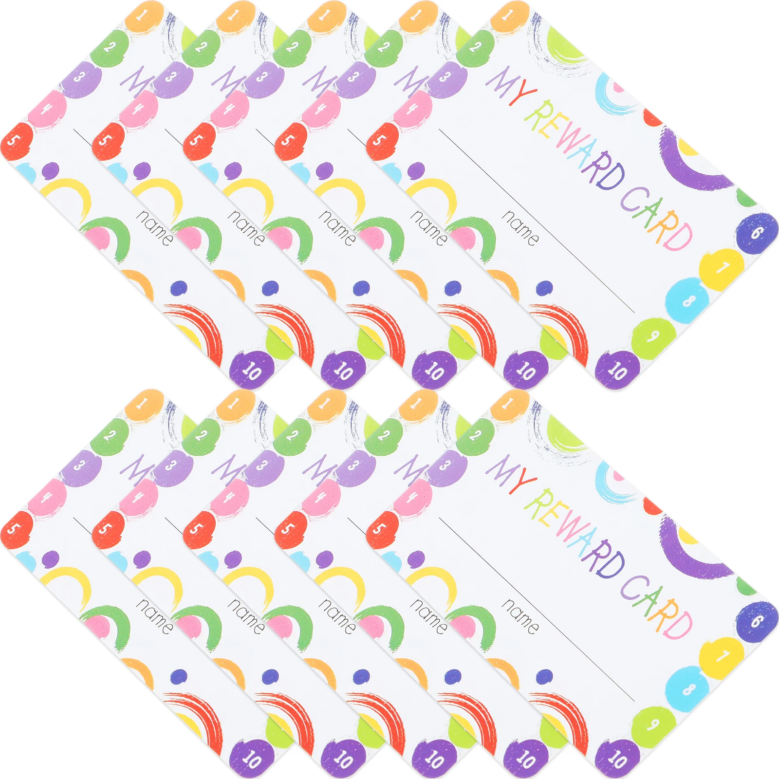 

100Pcs Colorful Encouragement Cards Punch Cards for School Classroom Activities