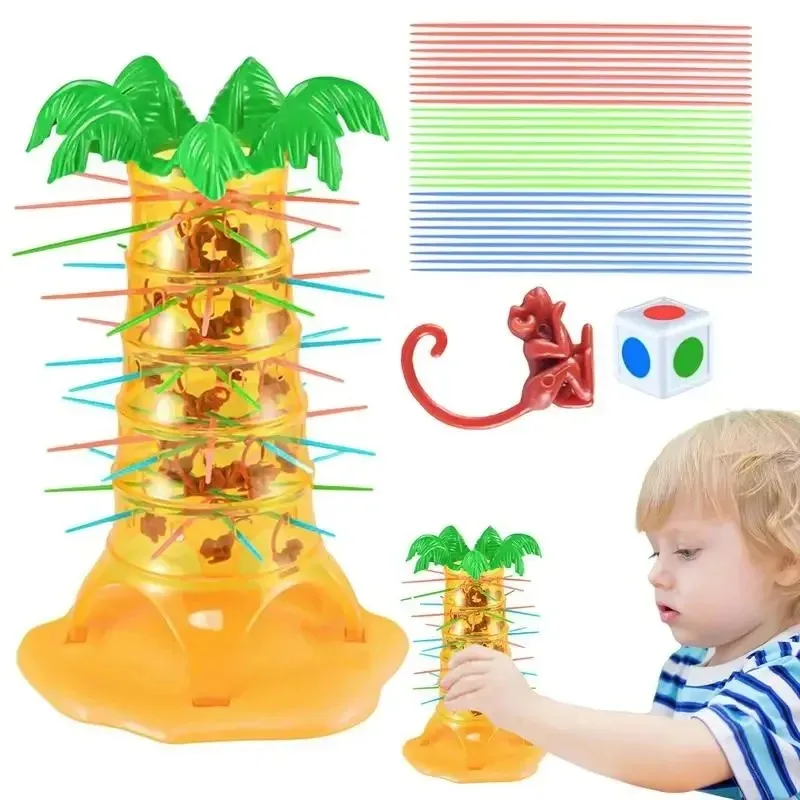 Monkey Climbing Tree Game Table Toy Family Party Multiplayer Tabletop Parent-Child Kids Early Learning Educational Balance To