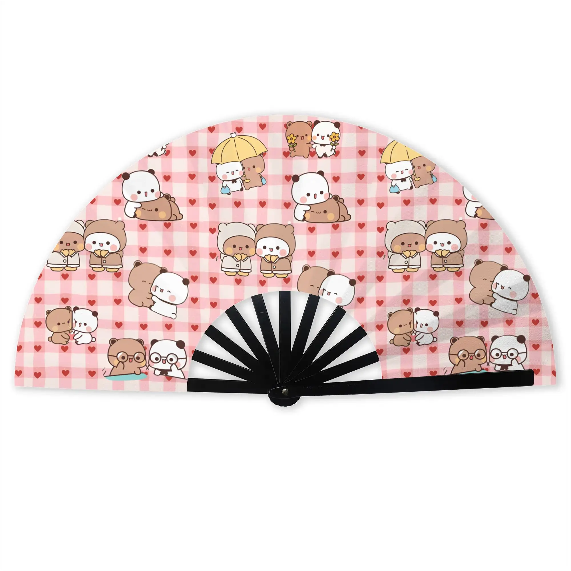 Customized Bubu Dudu Hot Manga Portable Pocket Fan Camping Animes  Polyester Folding Fan Chinese Dance Handheld Cooling Fans
