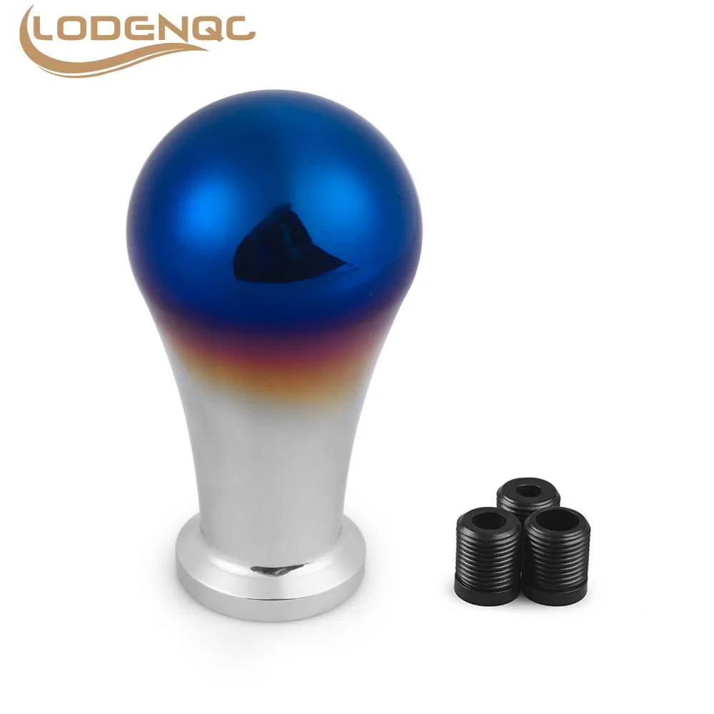 

Stainless steel Universal blueing Gear Shift Knob Racing 80MM Shifting head Shifter head For 8mm 10mm or 12mm Gear Lever