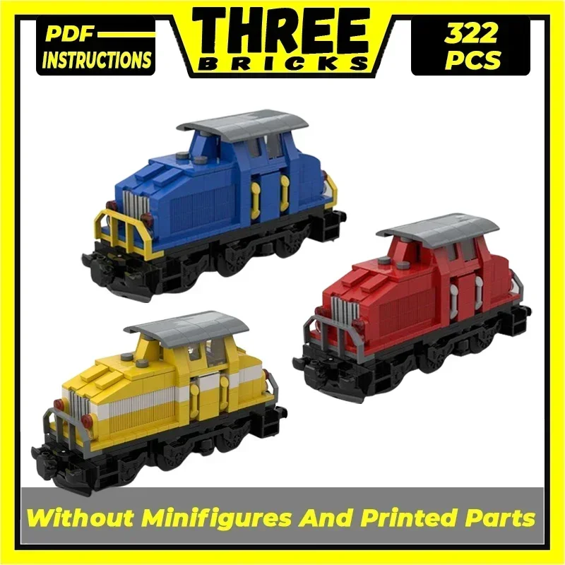 

City Train Model Moc Building Bricks DHG 500 C Workslocomotive Technology Modular Blocks Gifts Christmas Toys DIY Sets Assembly