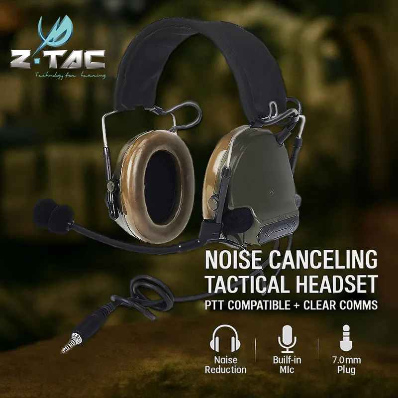 

Z TAC Softair Гарнитуры Comta III Z-Tactical Pelto Ptt Active Наушники Sordin Msa Военная гарнитура для страйкбола с шумоподавлением