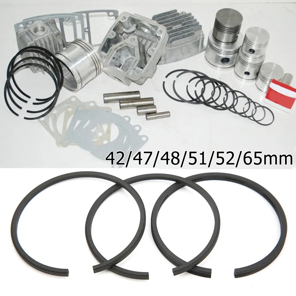 3Pcs/Set Air Compressor Piston Ring Pneumatic Parts For 42mm/47mm/48mm/51mm/52mm/65mm/95mm/100mm Cylinder Tools Accessories