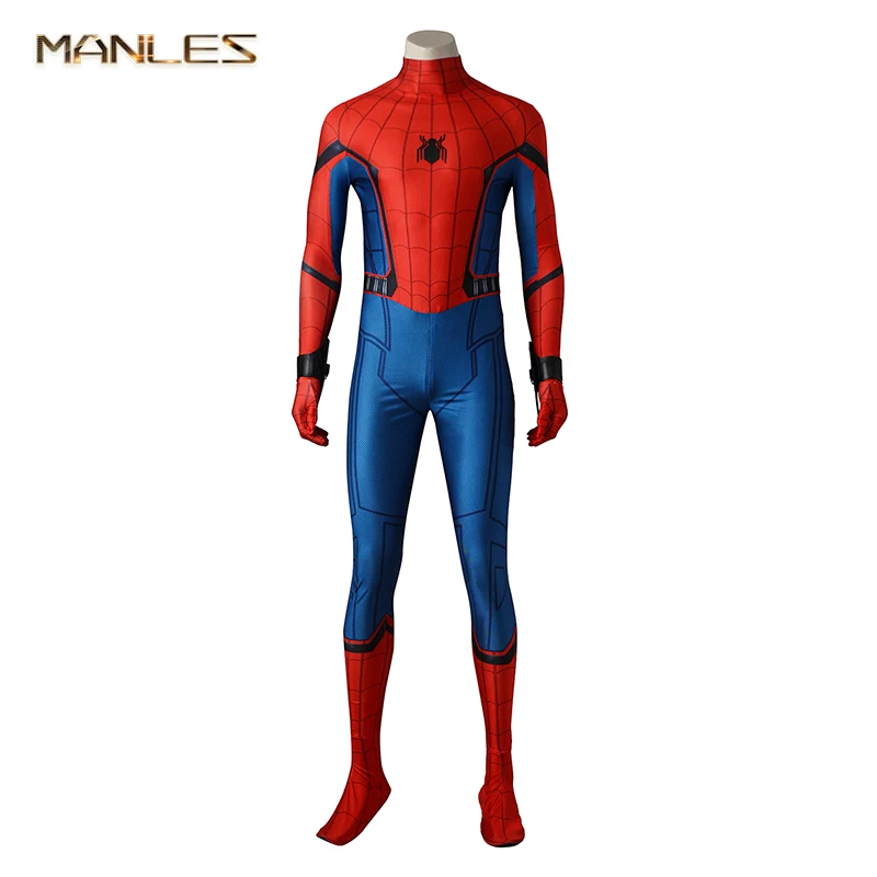 

Peter Parker Costume Adult Bodysuit Movie Civil War Spiderman Costume Spandex Halloween Cosplay Spider-man Superhero Costume