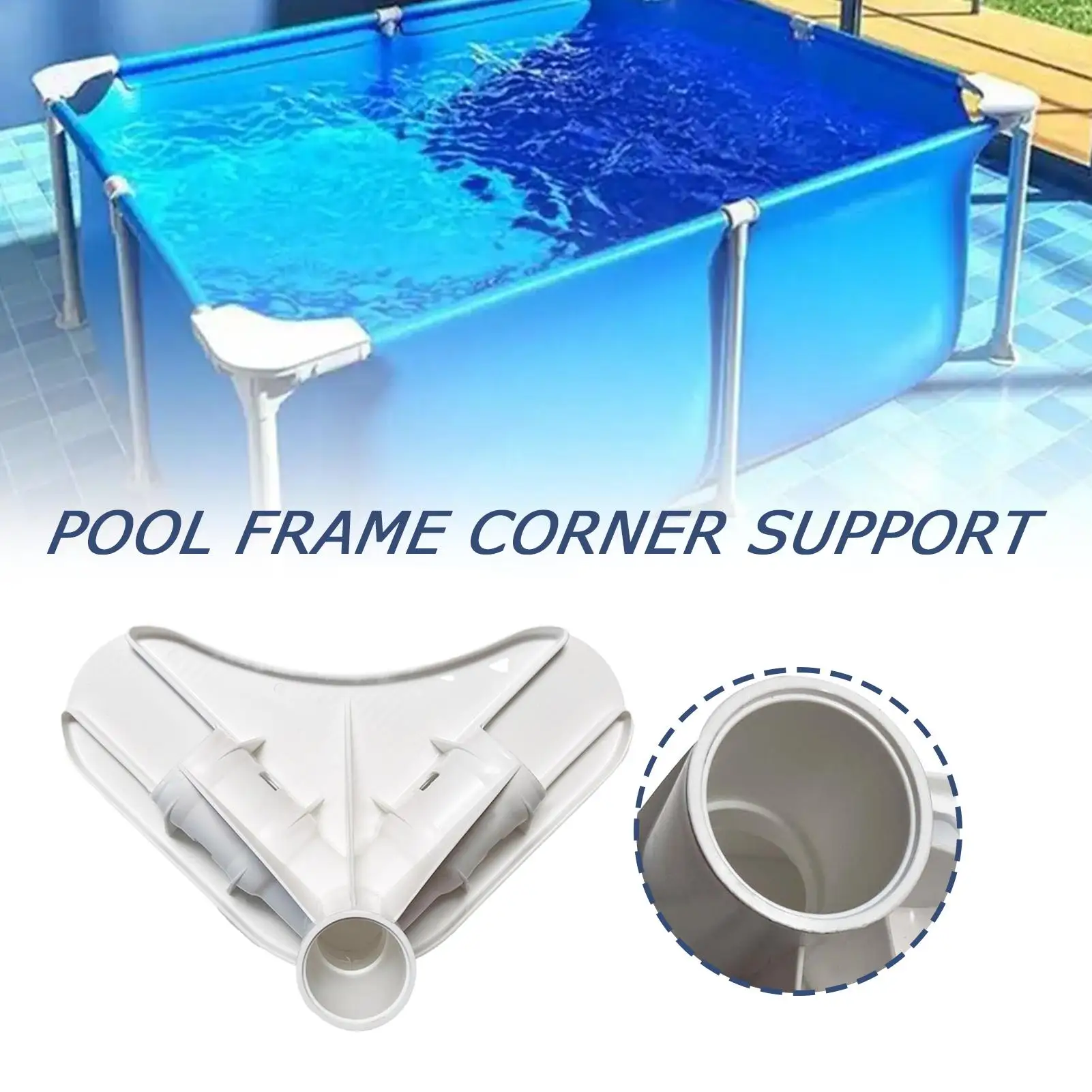 

Heavy Duty Pool Frame Corner Support Bracket Replacement Metal Connector For Aboveground Swimming Pools Steel Reinforcement Part