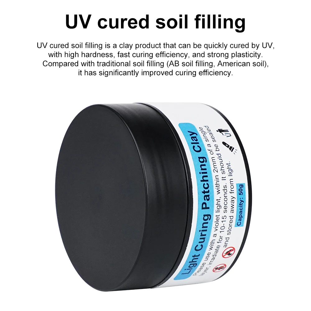 3D 프린팅 모델 수정 큐어 퍼티, 밤부 연구실용 라이트 경화 패치 클레이, 크리얼리티 필링, 고장난 모델 수리