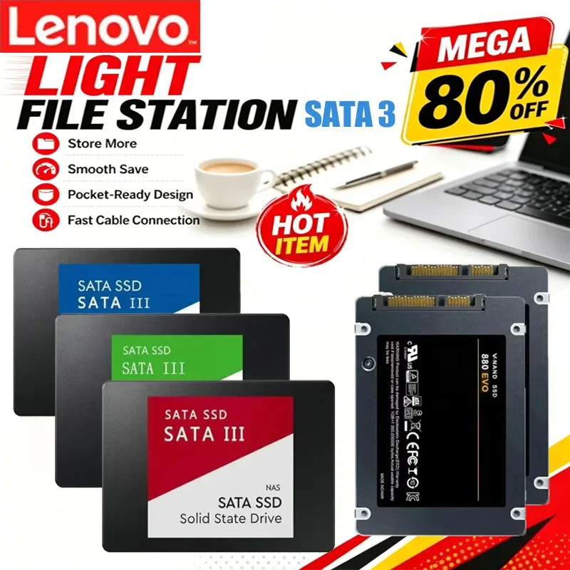레노버 4TB 솔리드 스테이트 디스크 SSD 고속 500G 1TB 2TB 내장 HDD 하드 드라이브 SATA3 2.5인치 노트북 마이크로컴퓨터 데스크탑용