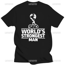 Funny T Shirt Men WORLDS STRONGEST MAN Print Tops Male Casual Fashion O-neck Graphic T Shirts Cotton Ropa Hombre