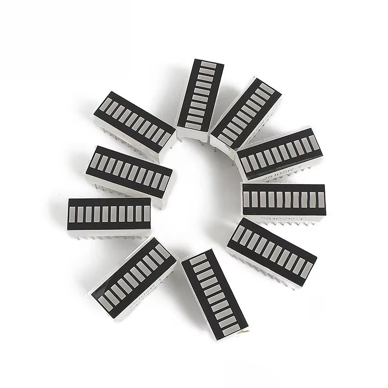 Módulo de pantalla Led de tubo Digital de 10 segmentos, 5/10 Uds., rojo/verde/azul/amarillo-verde, pantallas LED de 20 pines para Arduino