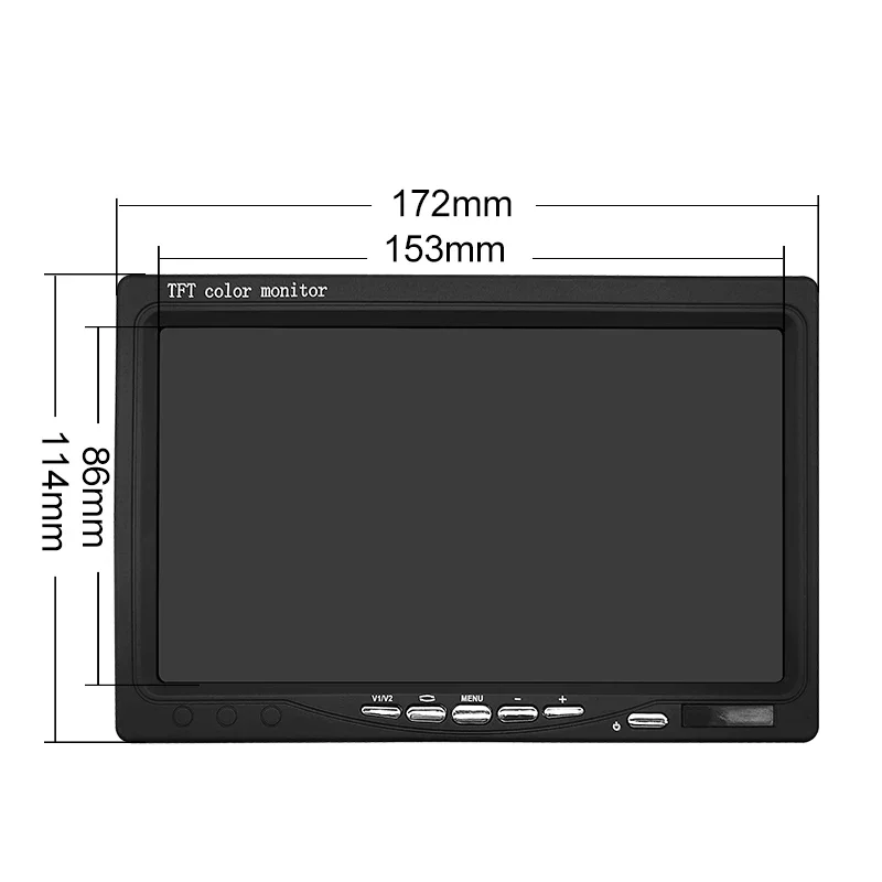 7 inch IPS 1024*600 HD-MI VGA AV USB Resistive Touch Wide screen Plastic TFT VESA Wall mounted Desktop industrial