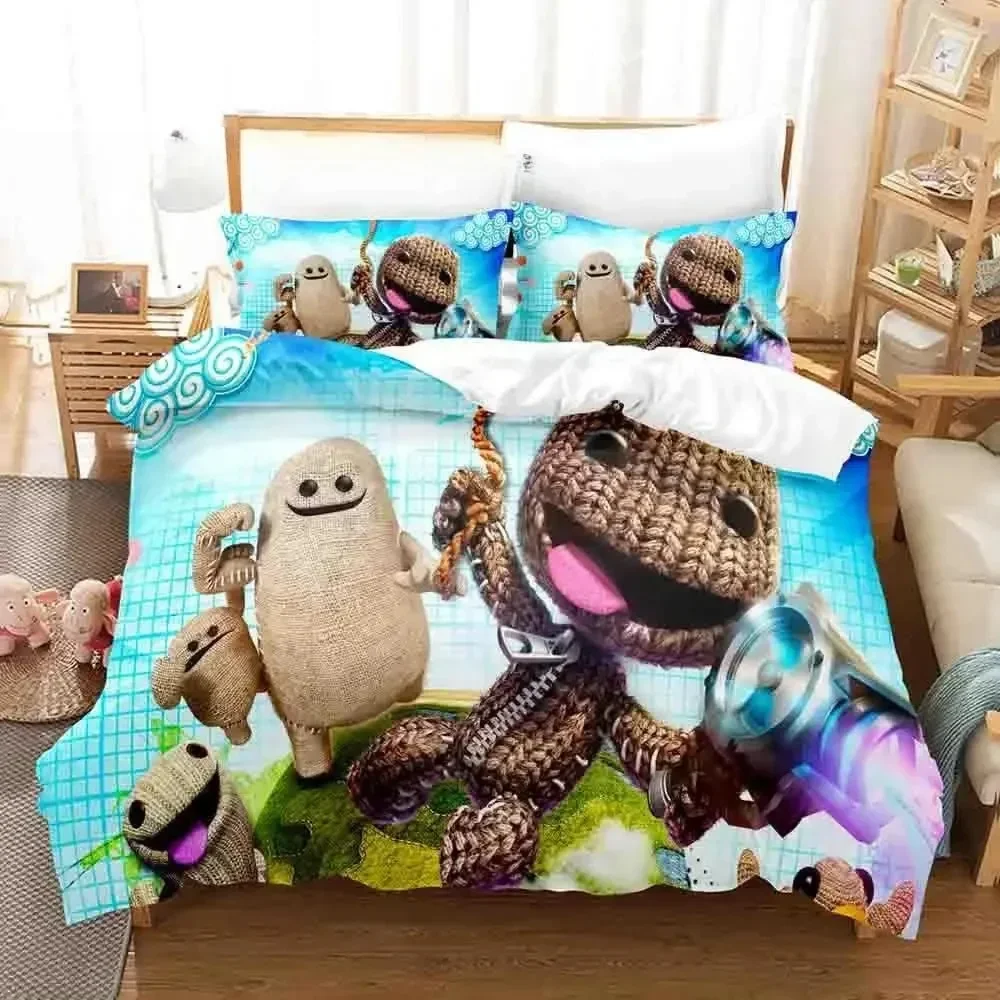 Sackboy Little Big Planet Bedding Set Single Twin Full Queen King Size Bed Set Aldult Kid Bedroom Duvet cover Sets Anime Bed