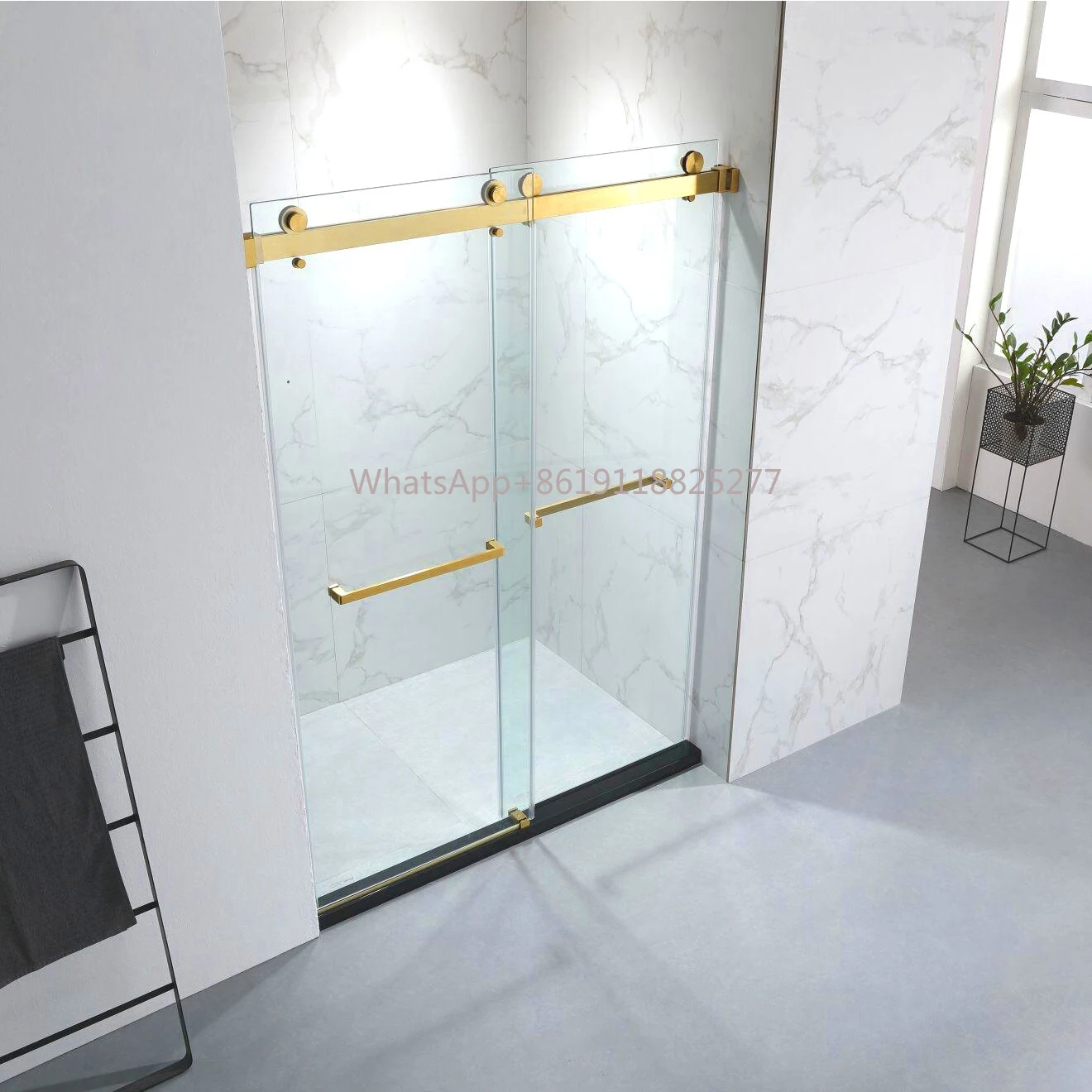 

glass frameless sliding shower door Factory direct sale bathroom clear tempered