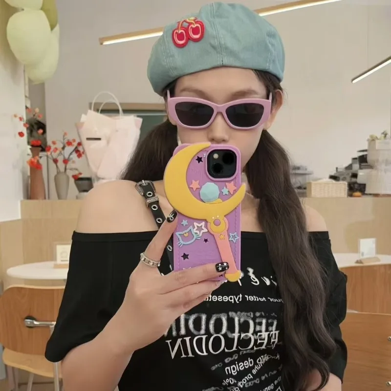 Custodia per telefono Sailor Moon Transformation Stick Anime Periferia adatta per IPhone 16 15 14 Pro Max Plus Custodia per telefono antiurto regalo