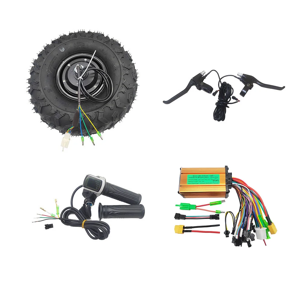 Elektrische Kruiwagen Hub Motor Kit 24V 36V 48V 350W 500W All Terrain Off Road ruwe Wiel 14.5"