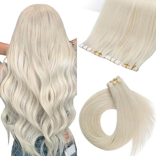 Moresoo Injection Tape in Human Hair Extensions Real Human Hair 100% 12 Months Virgin Hair Injected Tape in Hair Extensions