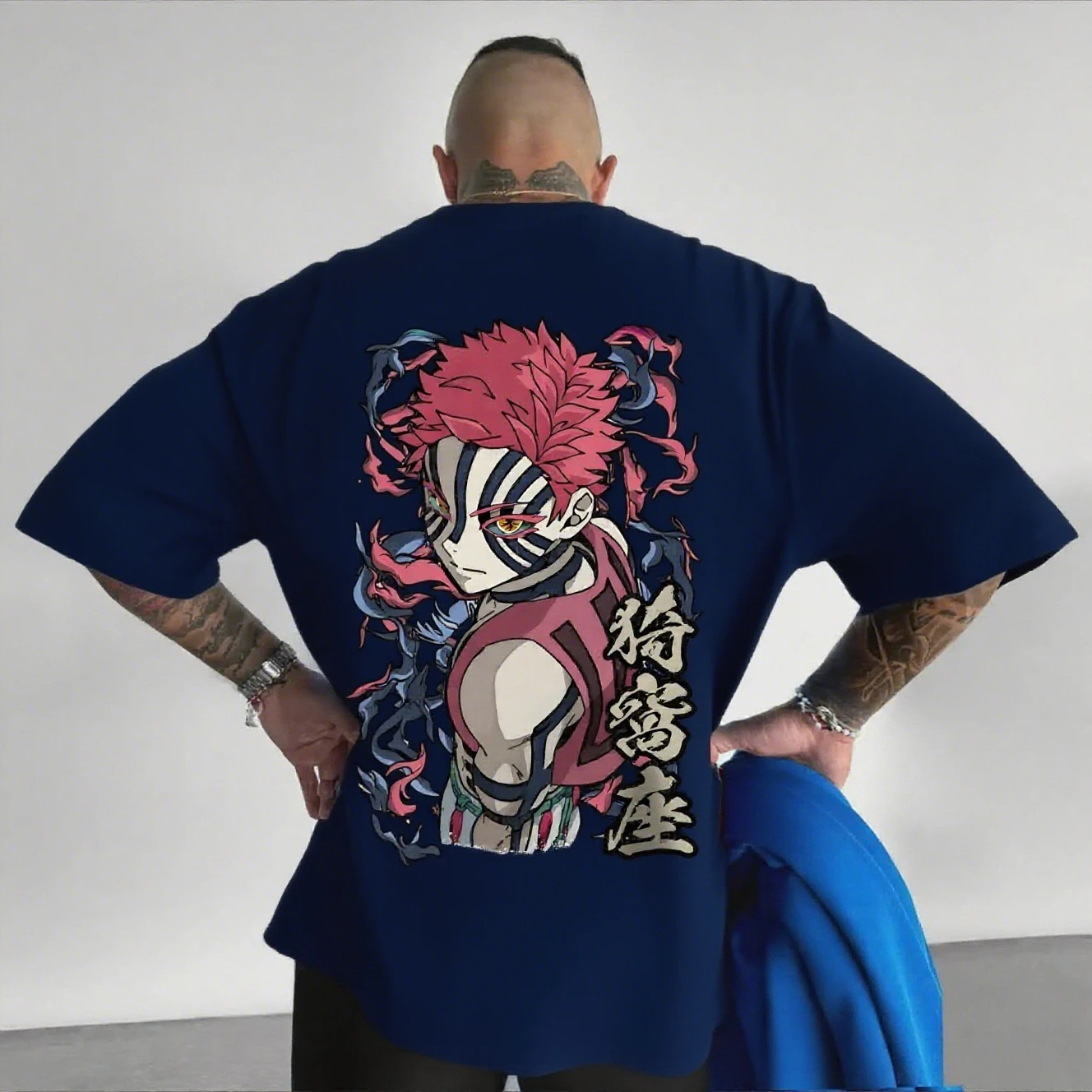 เสื้อยืดอนิเมะดาบพิฆาตอสูร อาคาซ่า ไซส์ใหญ่ ผ้าฝ้าย แขนสั้น สำหรับผู้ชายและผู้หญิง เสื้อท็อปส์ลำลอง สไตล์สตรีทแวร์ ลายกราฟิก เสื้อยืด Y2k สำหรับฤดูร้อน