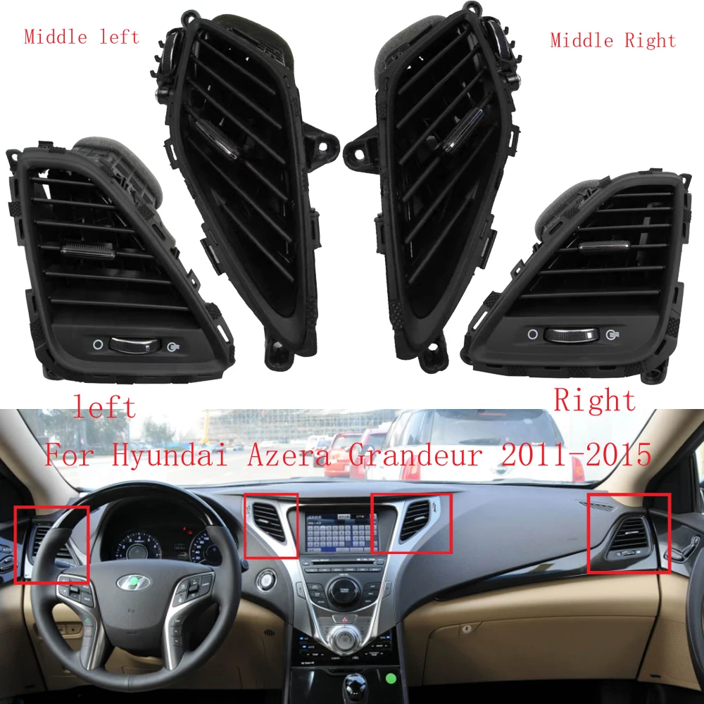 

1/2/4pcs For Hyundai Azera Grandeur 2011-2015 Dashboard Air Conditioning Outlet Center Console Ventilation Air Conditioning Vent