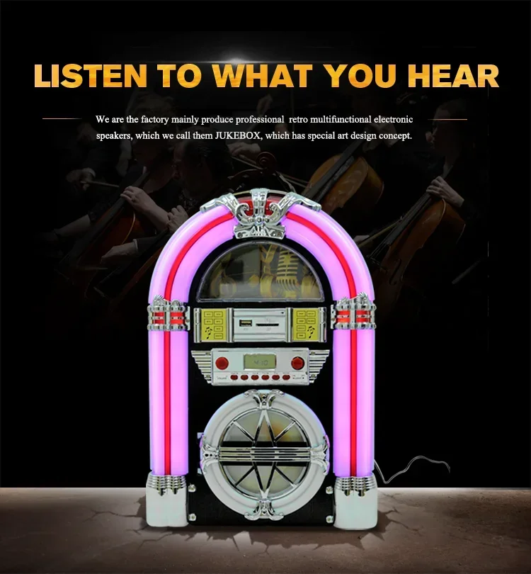 Reproductor de CD digital de sobremesa retro portátil Reproducción USB Jukebox