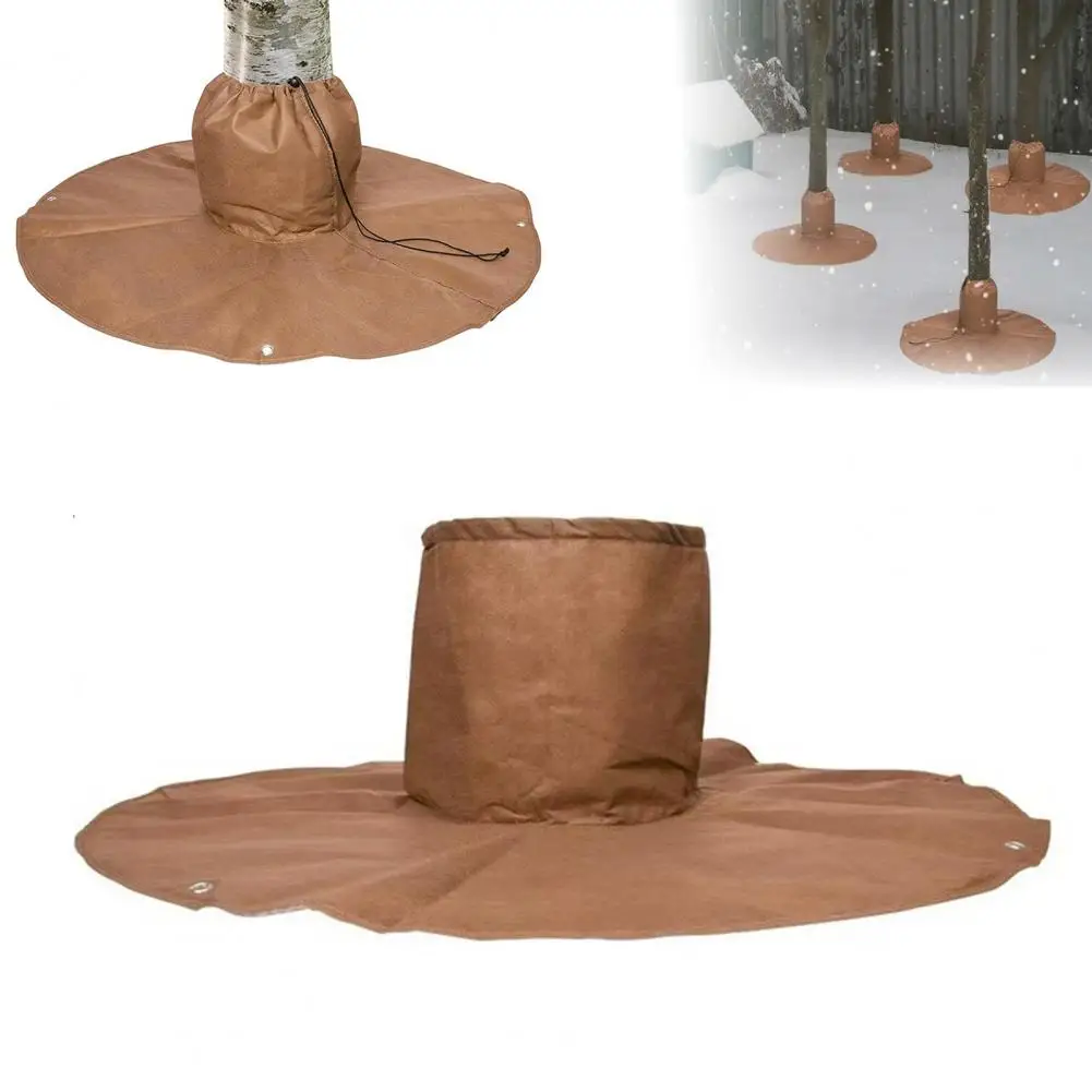 

Non-woven Fabric Tree Cover Thermal Tree Root Protector for Winter Plant Cover with Drawstring for Weather Frost