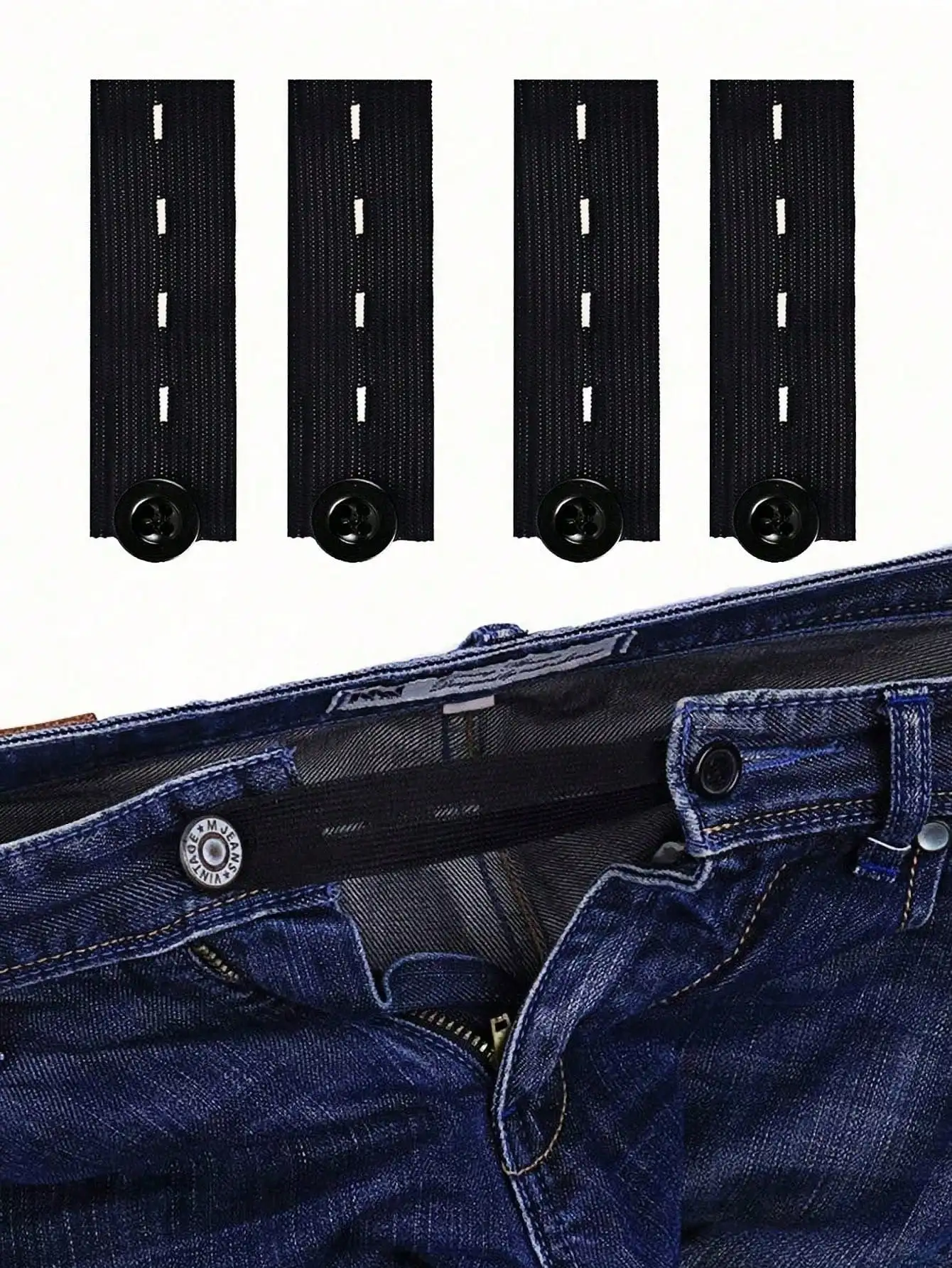 

20pcs Pant Extender Belt Unisex Waist Band Tight Trousers Jeans Skirts Maternity Button Hooks Garment DIY Sewing Supplies