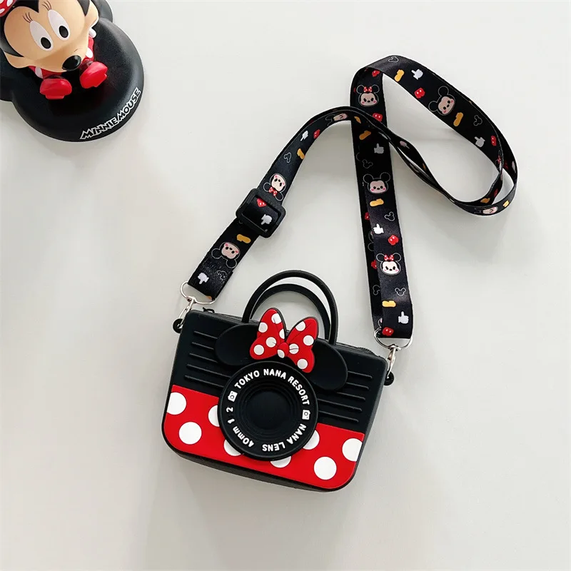 Kawaii Disney Stitch Silicone Coin Purse Cartoon Children's Bag Fashion Mini Minnie Mickey Bag for Girl Birthday Gift