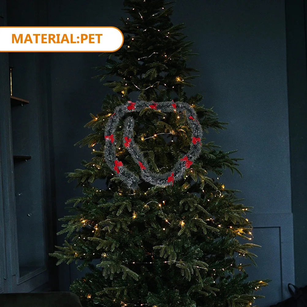 1 ensemble de guirlandes de noël décoratives, fausses guirlandes de noël, matériel pour animaux de compagnie, décoration murale de porte, fournitures de fête de noël