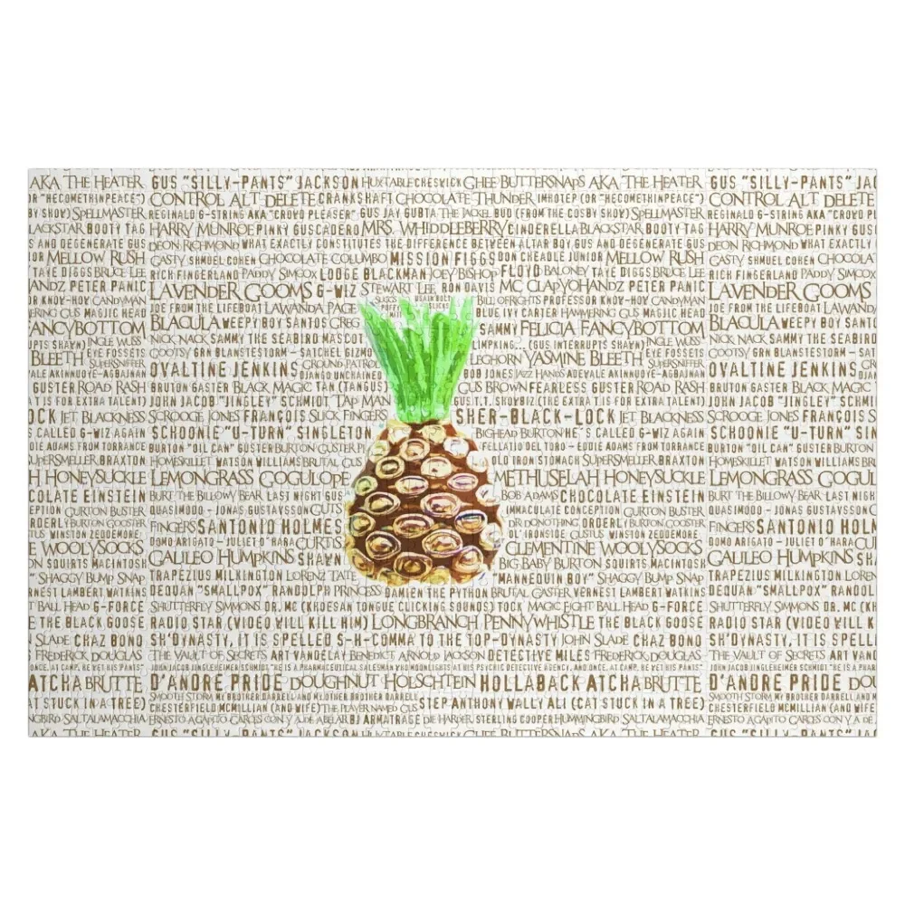 Psych Burton Guster Nicknames - Television Show Pineapple Room Decorative TV Pop Culture Humor Lime Neon Brown Jigsaw Puzzle