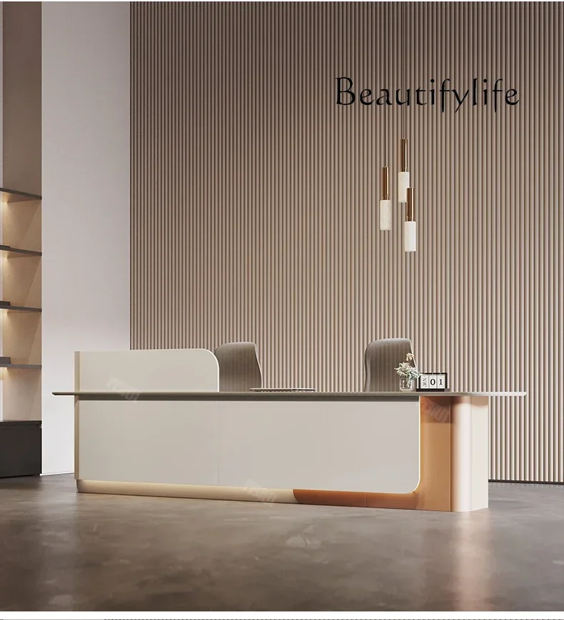 Beauty Salon Clothing Store Hotel Company Office Modern Light Luxury Reception Desk Front Desk