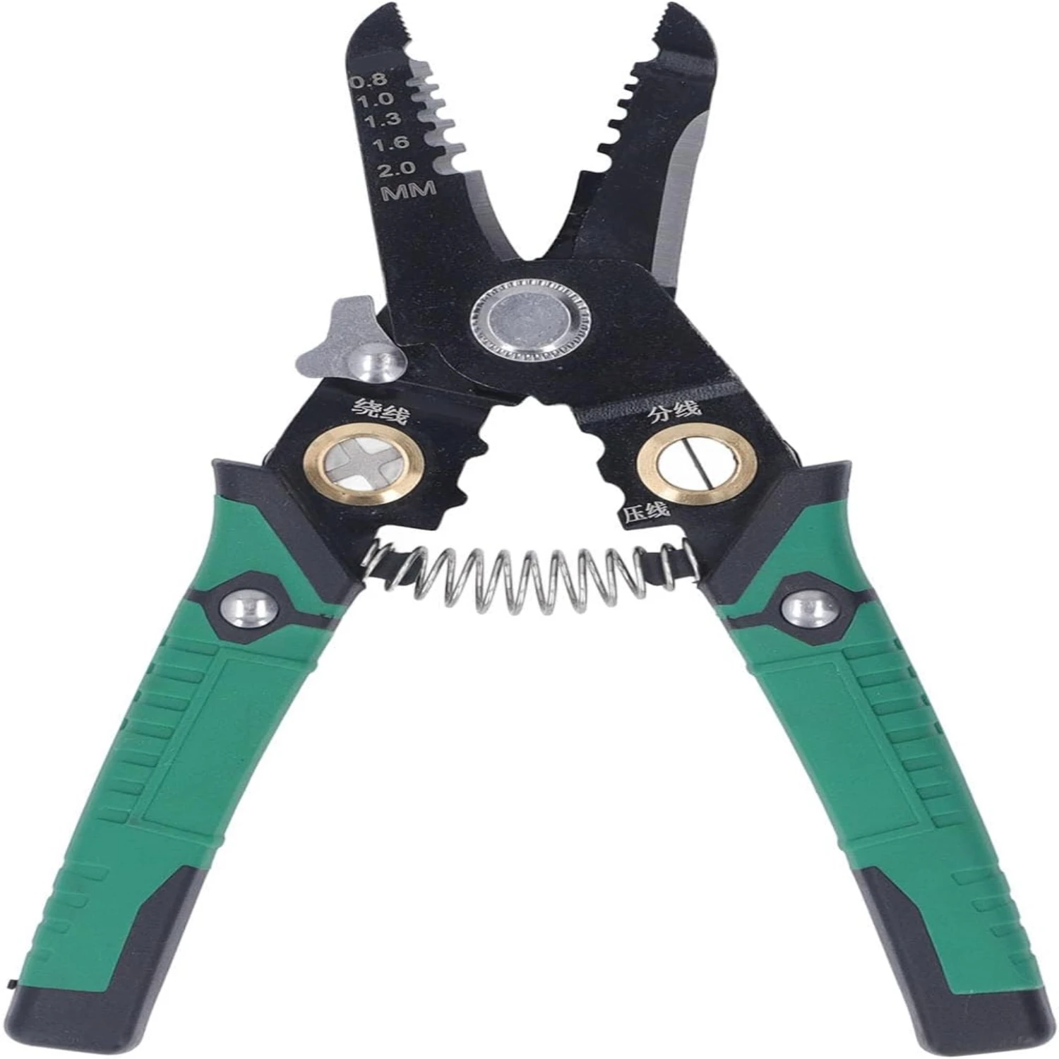 

Wire Stripper Wire Plier Cable Stripper High Carbon Steel Ergonomic Handle for Splitting Winding Peeling Stripping and Crimping