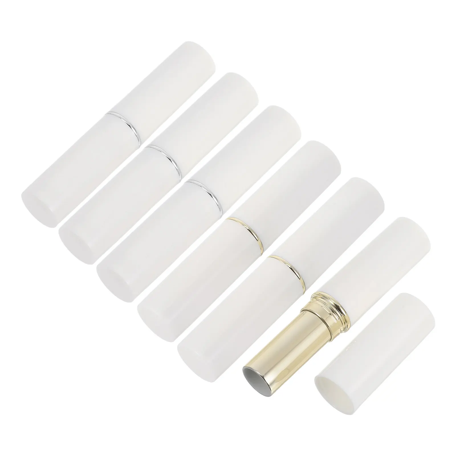 

6Pcs Refillable Plastic Lip Balm Tubes Empty Lipstick Container Storage DIY Lip Gloss Bottles Simple Design for Women