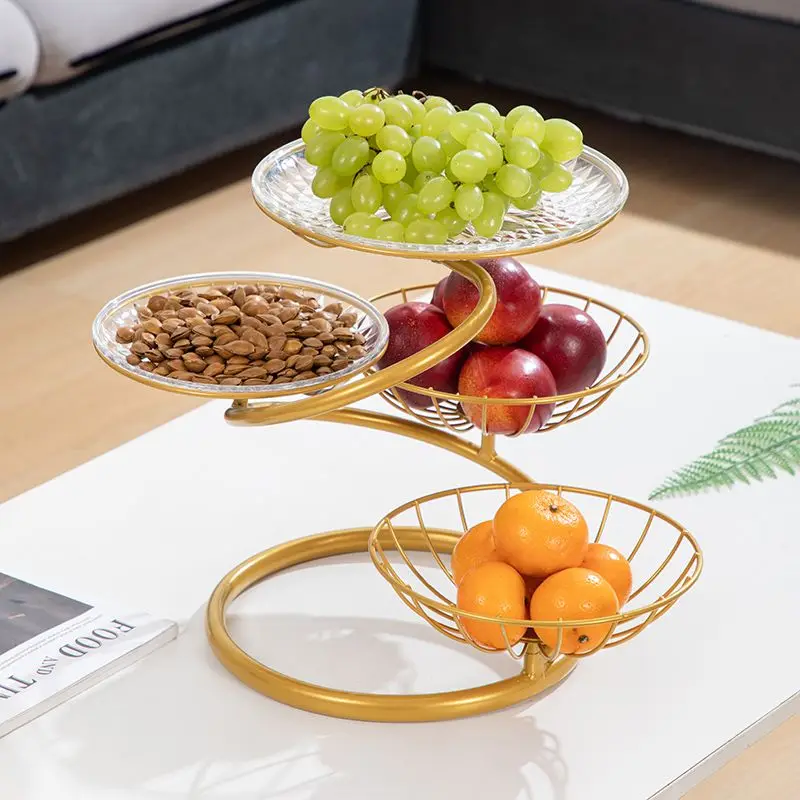 

Snacks Dried Fruit Candy Basin Light Luxury Drain Basket Shelf