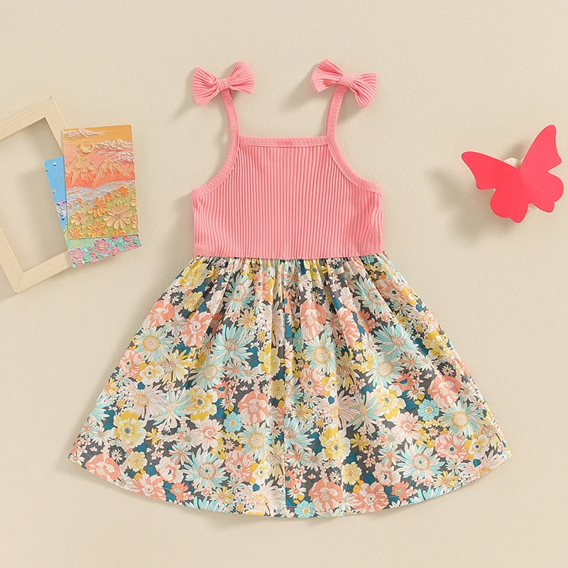 0-5 Years Fernvia Toddler Newborn Baby Girl Princess Formal Strap Dresses Summer Clothes Cute Floral Sleeveless Dress Outfits