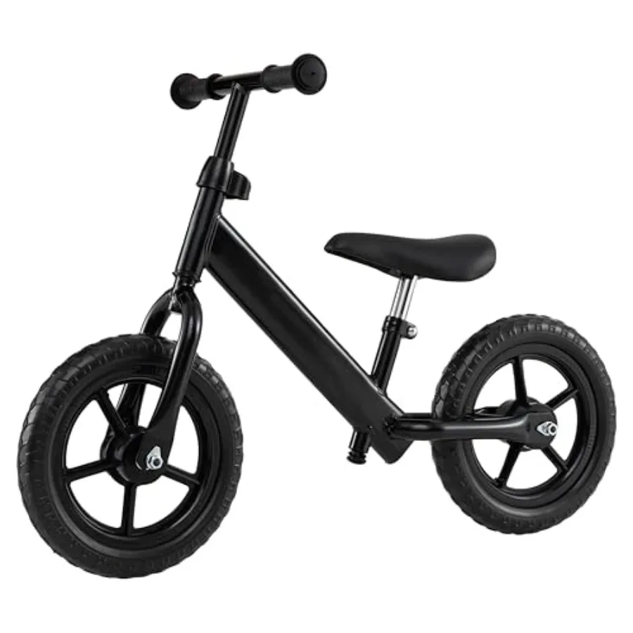 Toddler Balance Bike 11 Inch Baby Push Bicycle with Adjustable Padded Seat Handlebar Ultra Light Steel Frame No Pedal Walker Bi