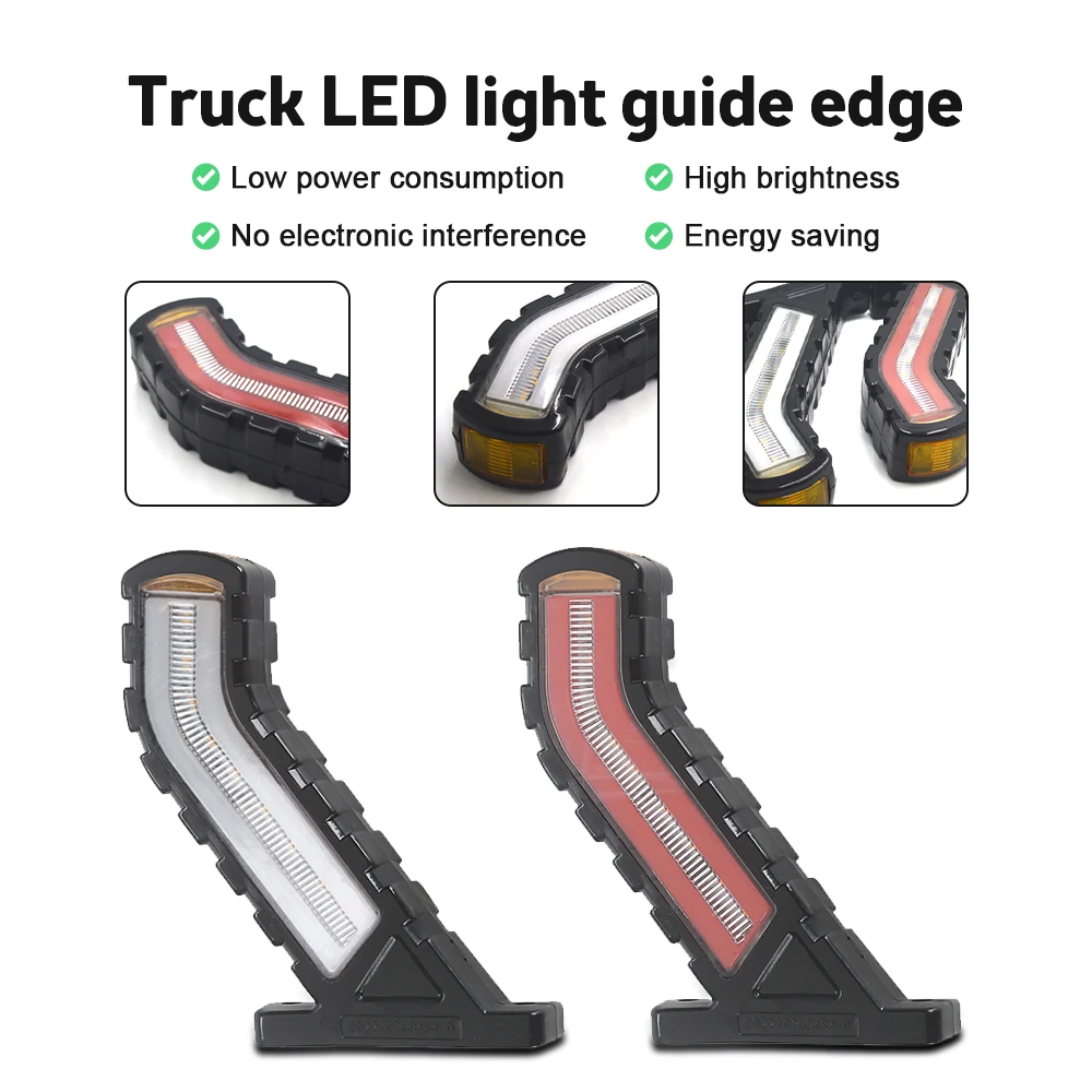 

LED Side Marker Light 12V 24V Flowing Turn Signal Lamp Universal For Cars SUV Vans Lorry RV Bus Boat Trailer Truck