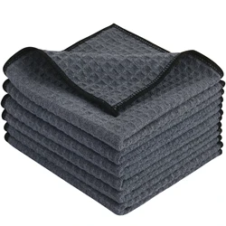 380gsm Thick Microfiber Waffle Weave Dish Drying Cloth Household Kitchen Glass Cleaning Cloth Tea Towels Set 13