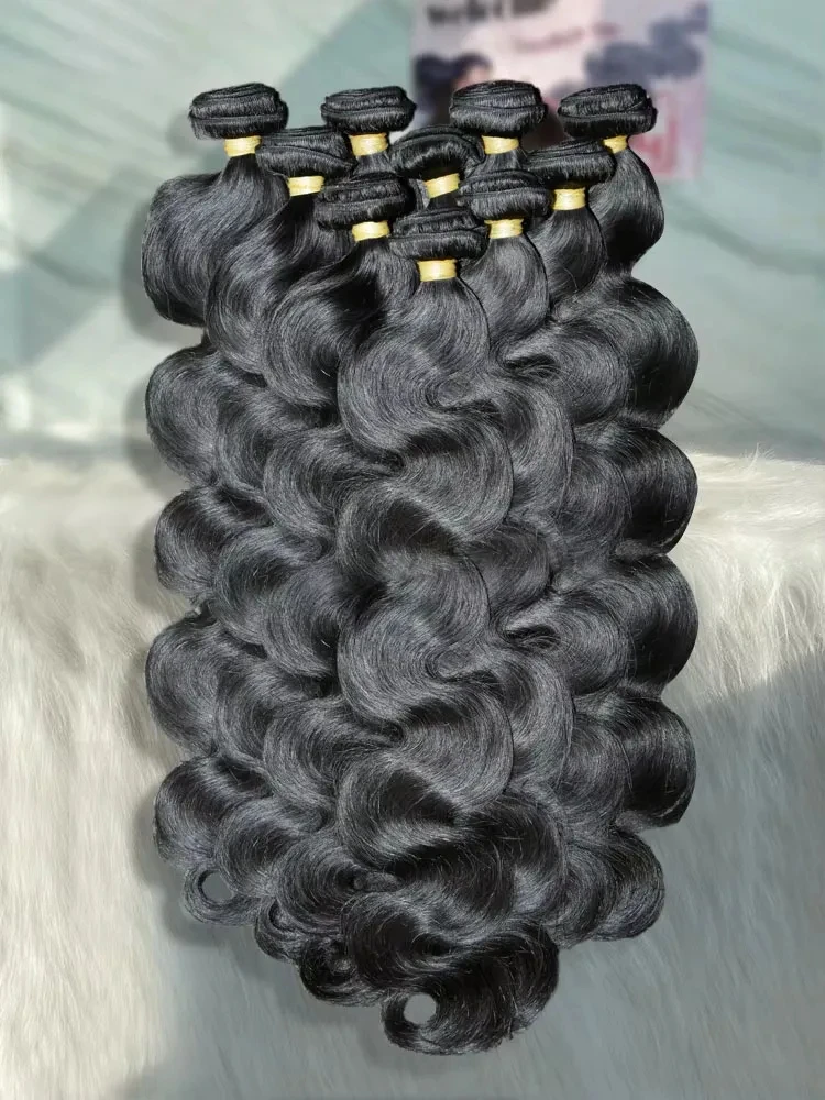 

30 32 Inch Body Wave Bundles Human Hair 100% Unprocessed Virgin Brazilian Hair 12A Water Wavy Weave 1/3/4 Bundles Extensions