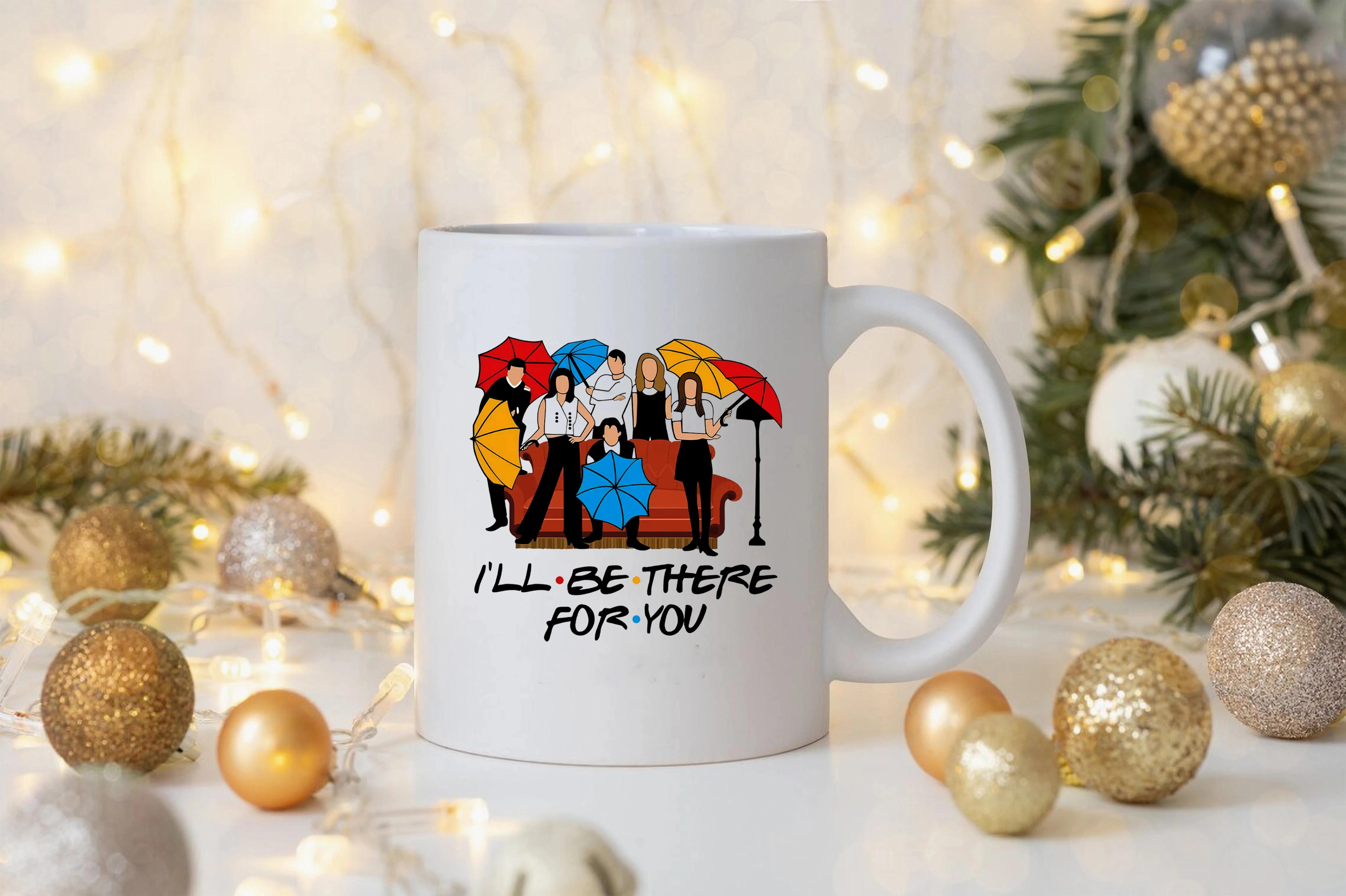 Friends Ceramic Coffee Mug I'll Be There For You mug Friends Gift Friends TV Show Inspiration Coffee Mug Friends Silhouette