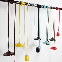 Edison Ceramic Lamp Cap With Ceiling DIY Decorative Ceramic Hanging Light Assembly Cafe Restaurant Decorative Pendant Lamp