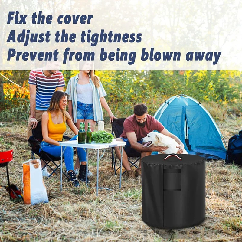 Чехлы для костра Круглая крышка для костра 24-дюймовая крышка для костра Крышка для костра Крышка для костра Крышка для камина Пропановые крышки для костра