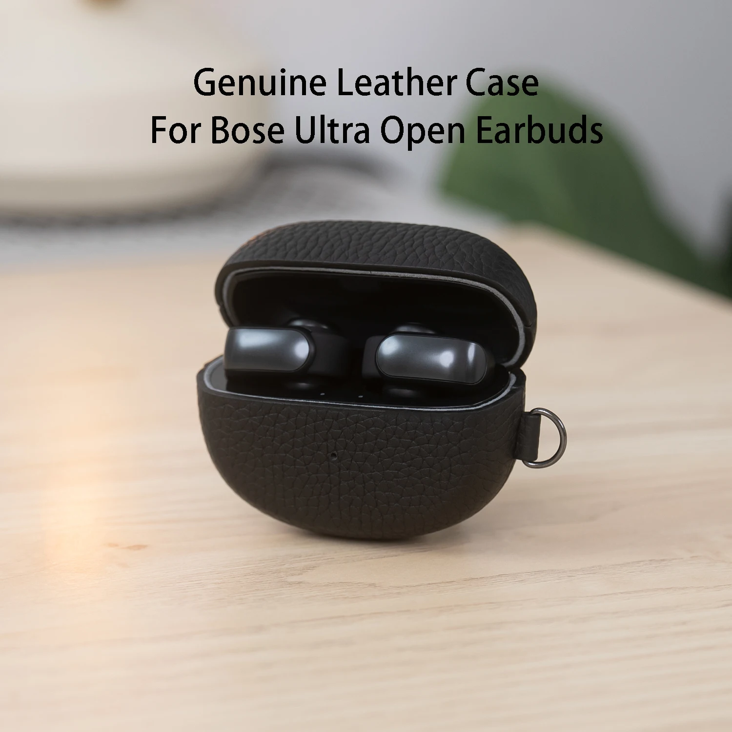 Genuine Leather Case for Bose Ultra Open Earbuds Luxury Real Skin Protective Cover Black Brown Blue Green Color