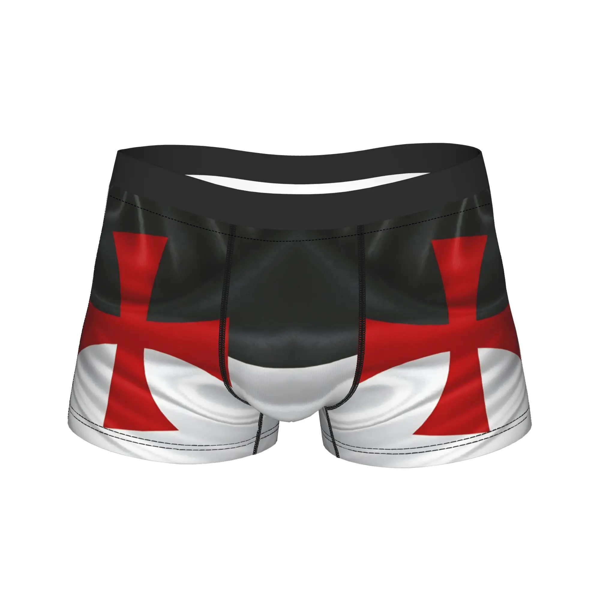 

Flag of the Knights Templar Boxer Shorts Pouch Underwear Quality Custom DIY Shorts Briefs Breathable Men Underpants Large Size